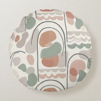 Boho Abstracte Organische Vorm Kussen - Aardse Ter