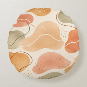 Boho Abstracte Organische Vorm Kussen - Aardse Ter