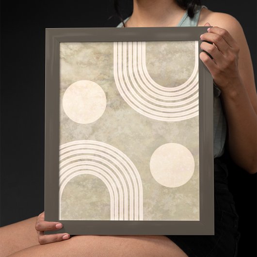 Boho Abstracte Rainbow Art Decor Poster