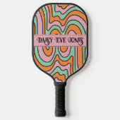 Boho Abstracte retro gepersonaliseerd Pickleball Paddle (Voorkant)