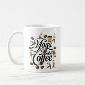 Boho Abstracte Typografie Yoga Pose en Koffiemok (Links)