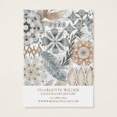 Boho Abstracte Vormen Aardse Oorbel Display Kaart (Achterkant)