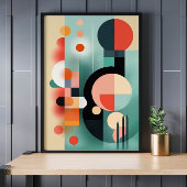 Boho Abstracte Vormen Digitale Muurkunst Poster