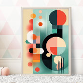 Boho Abstracte Vormen Digitale Muurkunst Poster