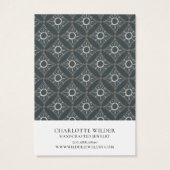 Boho Abstracte Vormen Houtskool Oorbel Display Kaa Visitekaartje (Achterkant)