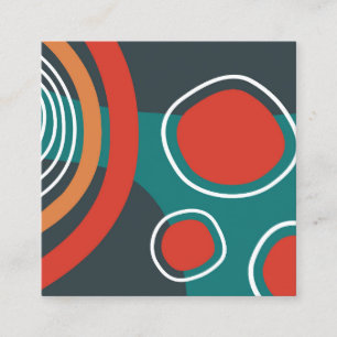 Boho abstracte vormen kunst vierkante visitekaartje