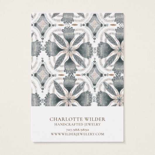 Boho Abstracte Vormen Oorbel Display Kaart (Achterkant)