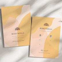 Boho Abstracte Vormen Oorbel Vertoning met Logo