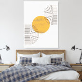 Boho Abstracte Wandkunst Canvas Afdruk (Insitu (Slaapkamer))