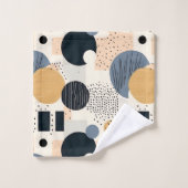 Boho abstrait beige beige beige clair géométrique (Gant de toilette)