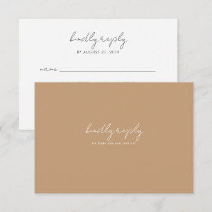 Boho Abstrait Carte RSVP de mariage doux