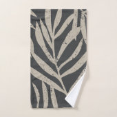 Boho Abstrait Grunge Palm Motif Feuille (Serviette à main)