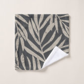 Boho Abstrait Grunge Palm Motif Feuille (Gant de toilette)