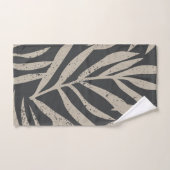 Boho Abstrait Grunge Palm Motif Feuille (Serviette à main)