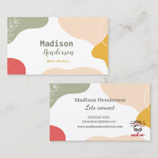 Boho Abstrait Hair Styliste Cartes de visite