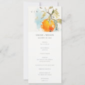 Boho Abstrait Orange Garden Programme de mariage (Devant)