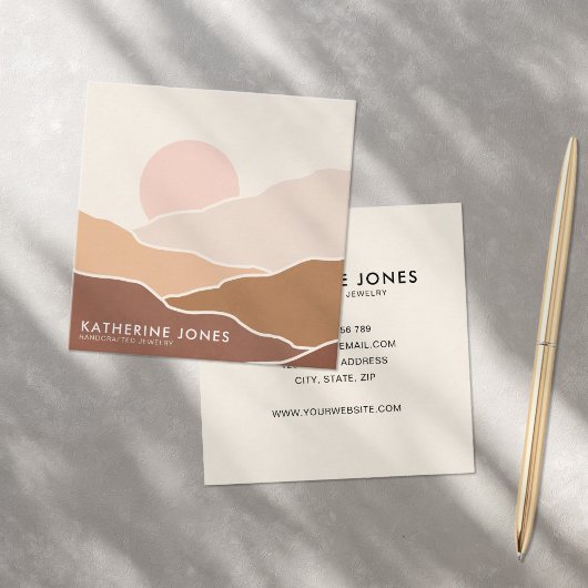 Boho Abstrait Simple Modern Carte de visite