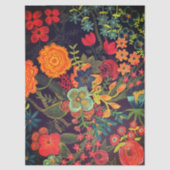Boho-acrylschildering bloemontwerp tissuepapier (Voorkant)