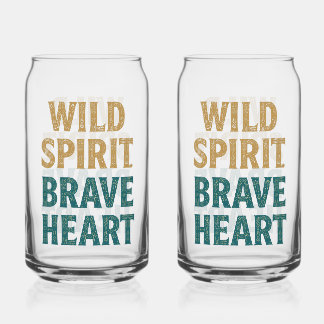 Boho Adventure Wild Spirit Brave Heart Blikvorm Glas