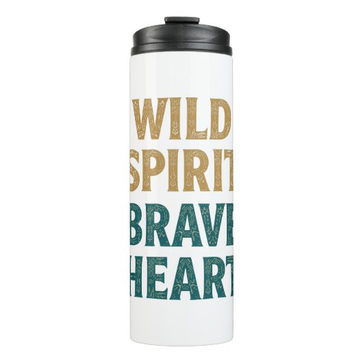 Boho Adventure Wild Spirit Brave Heart Thermosbeker (Voorkant)