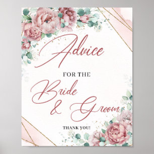 Boho advies voor de bruid en bruidegom spelbord poster