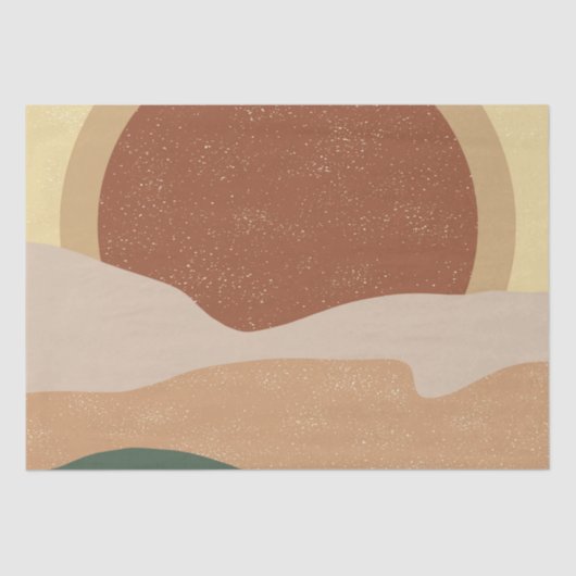 Boho Aesthetic Sunset Modern Art Tissuepapier (Voorkant)