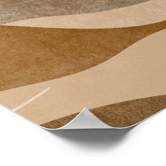 Boho Aesthetisch berglandschap Moderne Kunst Poster (Hoek)