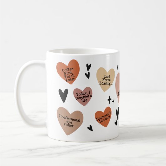 Boho Affirmaties Hartleraar Gift Koffiemok (Links)