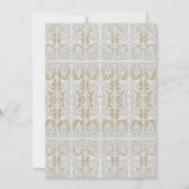 BOHO Afgedrukte Burlap in Lace Gypsy Modern Mod St Kaart (Achterkant)