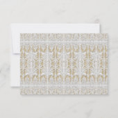 BOHO Afgedrukte Burlap in Lace Gypsy Modern Mod St Kaart (Achterkant)