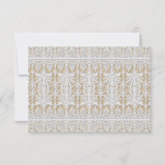 BOHO Afgedrukte Burlap in Lace Gypsy Modern Mod St Kaart (Achterkant)