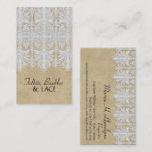 BOHO Afgedrukte Burlap in Lace Gypsy Modern Mod St Visitekaartje (Voorkant / Achterkant)