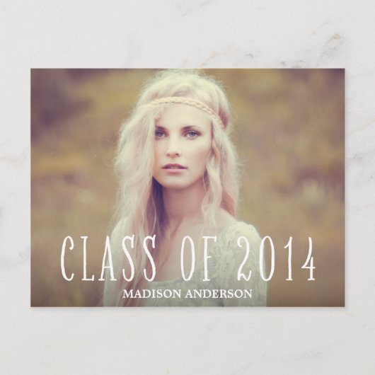 Boho | Afstuderen Briefkaart uitnodiging (Voorkant)