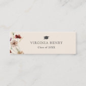 Boho Afstuderen Naam Kaart Mini Visitekaartje (Voorkant)