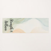 Boho Alcohol Ink Mindful Calming Minimalist Quote Yogamat (Achterkant (horizontaal))