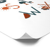 Boho Alfabet poster, wanddecoratie, klaslokaal pos Poster (Hoek)