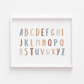 Boho Alphabet landschap poster