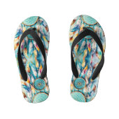 Boho American Indian Dream Catcher, waterverf Kinder Teenslippers (Voetbed)