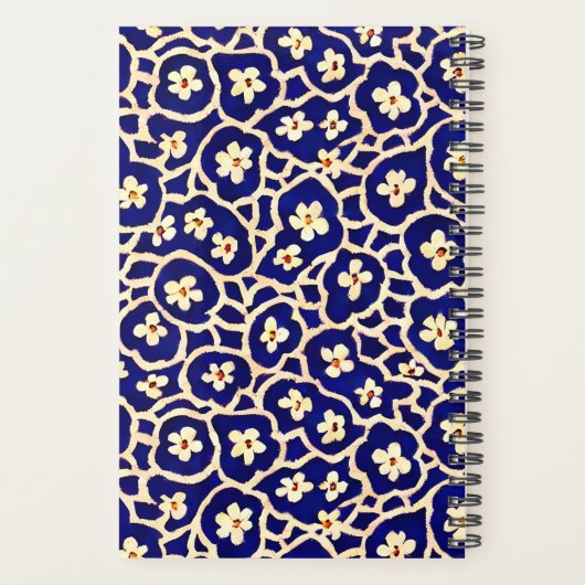 Boho Anemone Blue Planner (Achterkant)