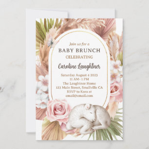 Boho Animal Baby Brunch Kaart