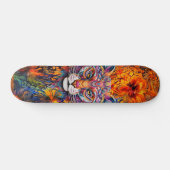 Boho Animal Head & Abstrait Art Skateboard Deck (Horz)