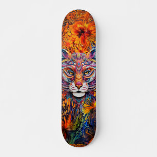 Boho Animal Head & Abstrait Art Skateboard Deck