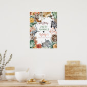 Boho Animal Safari Affiche de bienvenue d'annivers (Cuisine)
