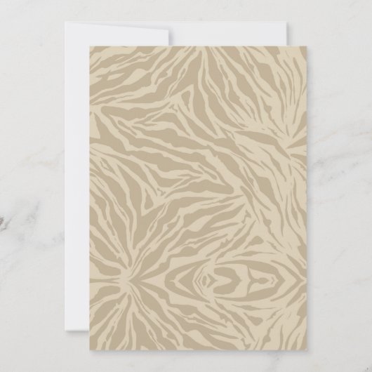 Boho Animal Safari Verjaardag Uitnodiging (Achterkant)