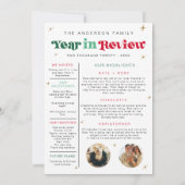 Boho Année En Revue Carte Famille Photo Collage Ar (Dos)