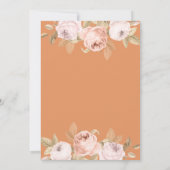 Boho Apricot Peonies Enregistrer la carte de date (Dos)