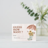 Boho April Showers Raad eens hoeveel game Kaart (Staand voorkant)