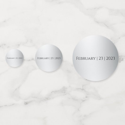 Boho Aqua Rozen op Zilveren Bruiloft Confetti (Achterkanten)