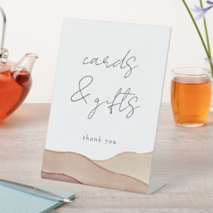 Boho aquarel Abstract Kaarten en geschenken Reclamebord Met Voetstuk