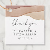 Boho aquarel Abstract | Rust Maple Bedankt Bedankjes Labels (Voorkant)